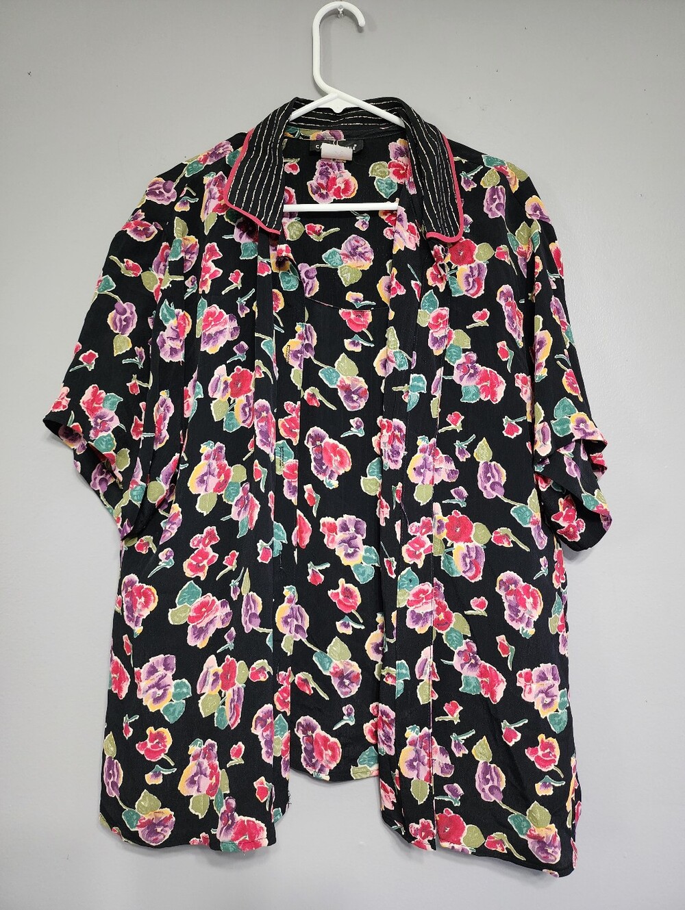 Vintage Carol Little 2 Piece Floral Blouse Set